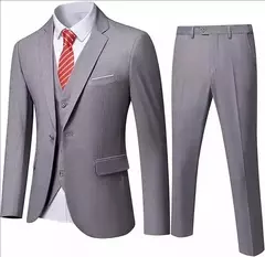 Image of Traje elegante para hombre, boda, 3 piezas, 2 conjuntos, Blazers, chaquetas completas, chaleco, pantalones, moda Formal, abrigos de lujo, traje clásico 2025