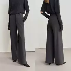 Pantalón de Pierna Ancha – Diseño Minimalista - Eleganzie