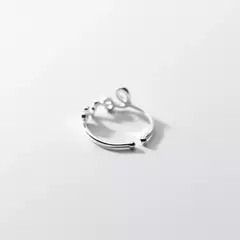 Anillo Ajustable de Plata 925 con Letras LOVE – Elegancia Minimalista - Eleganzie