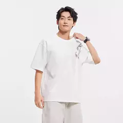 Semir-Camiseta de manga corta con estampado bordado para hombre, Top holgado de media manga con sensación fresca de verano para aspecto informal y elegante, 2025 on internet