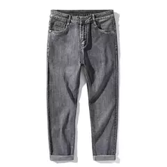 Image of Sulee-pantalones vaqueros clásicos para hombre, Jeans azules, elásticos avanzados, rectos, de algodón, talla grande, 2024