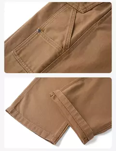SIMWOOD 2025 primavera nueva suelta Relax 12oz tela de lona pantalones de carpintero hombres lavados Vintage pantalones de alta calidad