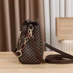 Nuevo bolso de mano para mujer, bolso de hombro tipo bandolera con diseño de lujo, bolso cruzado de un solo hombro con estampado de cuadros y gran capacidad - Eleganzie
