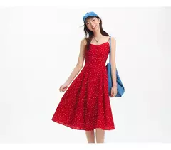 Vestido Semir para mujer, adelgazante, dulce estilo de vacaciones, nuevo vestido de verano con tiras, romántico para playa y trajes informales, 2025 - comprar en línea