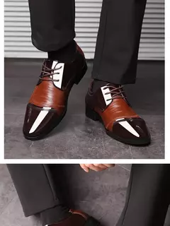 Zapatos de boda Baita para hombre, calzado informal de cuero, Formal, de negocios, talla grande - Eleganzie