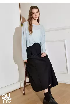 Imagen de TOYOUTH-Camiseta de manga larga para mujer, Tops de punto con cuello redondo y manga larga romántica transparente, primavera 2025, 2025