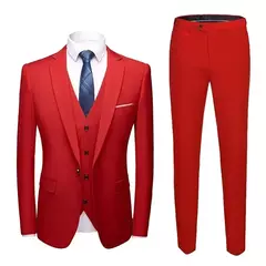 Traje elegante para hombre para boda, 3 piezas, 2 conjuntos, chaquetas, chaleco, pantalones, Blazers, abrigos formales de negocios para novio, disfraz 2025 - tienda en línea