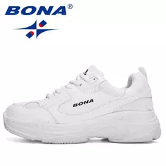 BONA, nuevos diseñadores, Zapatillas blancas, zapatos planos para Mujer, zapatos vulcanizados, Zapatillas informales para Mujer, Zapatillas para Mujer con plataforma de tamaño europeo - buy online