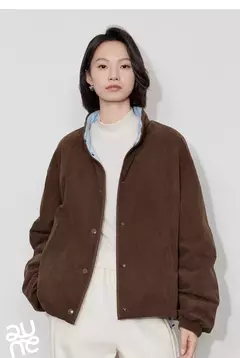 TOYOUTH-abrigo grueso de algodón para mujer, chaqueta elegante con empalme de Color contrastante y cuello de solapa de manga larga para invierno 2024 - tienda en línea