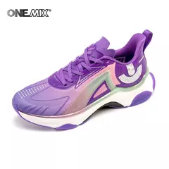 ONEMIX, zapatillas para correr para hombre, zapatillas deportivas de malla transpirable con cordones, zapatos para correr al aire libre, zapatillas antideslizantes a la moda para caminar - Eleganzie
