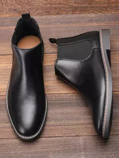 40 ~ 46 Botas Chelsea para hombre 2024 Botas cómodas de cuero de moda para hombre