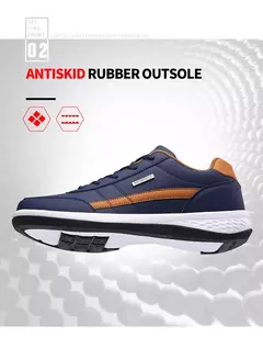 Zapatos de cuero Pu para hombre, zapatillas de deporte informales transpirables de tendencia, calzado antideslizante, zapatos vulcanizados, Tenis Masculino - Eleganzie