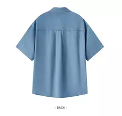 Semir-Camisa vaquera de manga corta para mujer, blusa informal holgada de longitud media con hombros caídos, suave, para verano, 2024