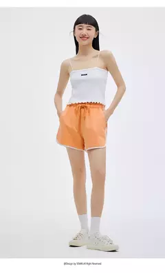 Semir-pantalones cortos de dormir para mujer, calzas blancas de estilo deportivo informal, delgadas y sueltas, para el hogar, Verano - comprar en línea