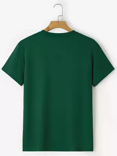 Camiseta de manga corta con cuello redondo y estampado de Gráphas de libertad 100% algodón de talla grande de verano para hombre - Eleganzie