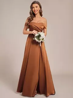 Vestidos de noche elegantes con hombros descubiertos, mangas cortas plisadas hasta el suelo, vestido de dama de honor verde salvia de corte A, 2025 en internet