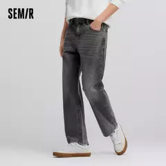 Semir Jeans hombres 2025 primavera nuevos pantalones largos Vintage pantalones rectos sueltos Simple relajado - buy online