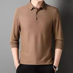 Polo informal de negocios para hombre, camiseta de manga larga, Top cómodo de verano - buy online