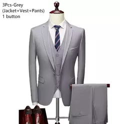 Trajes para hombres elegantes, Blazers de 3 piezas, 2 conjuntos, chaquetas de boda, chaleco, pantalones, moda de lujo, traje completo clásico, traje Formal 2025 - Eleganzie