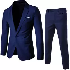 Imagen de Trajes de hombre elegantes, 3 piezas, 2 conjuntos de Blazers, chaquetas de boda, chaleco, pantalones, abrigos formales clásicos de lujo 2025, trajes coreanos