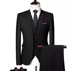 Trajes para boda para hombre, conjunto elegante de 3 piezas, 2 chaquetas, chaleco, pantalones, Blazers de lujo, traje Formal, moda clásica, traje completo 2025 on internet