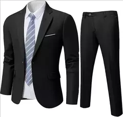 Traje elegante para hombre para boda, 3 piezas, 2 conjuntos, Blazers, chaquetas completas, chaleco, pantalones, abrigos de lujo a la moda, traje clásico Formal 2025 - tienda en línea