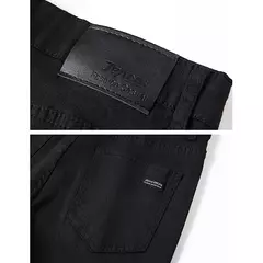 Pantalones de mezclilla de alta calidad para hombre, ropa de calle masculina, ajustada, informal, Popular, juvenil, clásico, negro - buy online