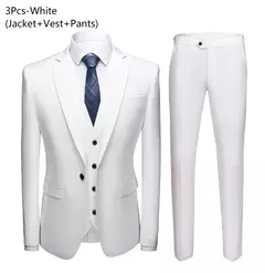 Trajes de hombre elegantes, 3 piezas, 2 conjuntos de Blazers, chaquetas de boda, chaleco, pantalones, abrigos formales clásicos de lujo 2025, trajes coreanos - comprar en línea