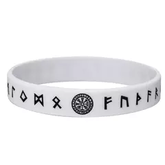 Vnox Pulsera de silicona de 12 mm para hombres, pulsera de silicona de caucho suave, juego de brazaletes con runas y brújula vikinga nórdica - tienda en línea