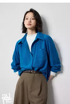 TOYUTH-Blusa Vintage de pana para mujer, camisa de manga larga con cuello vuelto, ropa de trabajo, Tops, Otoño, 2024
