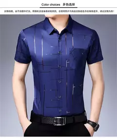 Camisa de manga corta informal de negocios para hombre, Top resistente a las arrugas sin hierro, fácil cuidado, ajuste cómodo para oficina y trabajo