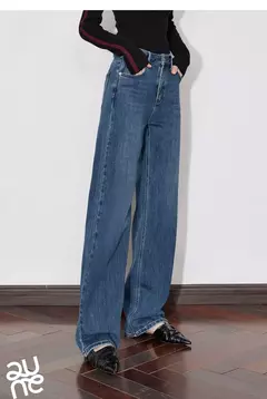 TOYOUTH, pantalones vaqueros de mezclilla de lana para mujer, Otoño Invierno 20224, nuevos pantalones largos cálidos gruesos de pierna ancha recta de cintura media en internet