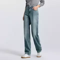 Semir Jeans Mujer Pantalones largos simples 2025 Nuevos pantalones de tubo rectos de primavera a la moda - comprar en línea