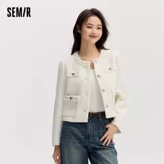 Semir-abrigo de manga corta para mujer, chaqueta ajustada con hombreras y borlas, elegante y suave, estilo carbón, novedad de 2024