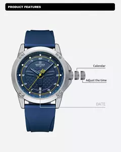 NAVIFORCE, reloj de pulsera informal de cuarzo, relojes impermeables a la moda para hombre, correa deportiva de silicona, reloj luminoso para hombre, reloj Masculino