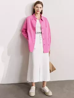 AMII-chaquetas vaqueras minimalistas para mujer, abrigos holgados de 2022 algodón, de estilo hong kong, a la moda, 100% - tienda en línea