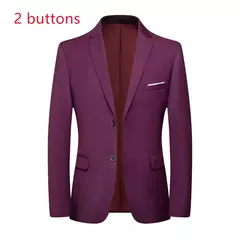Blazer de moda para hombre, traje Formal profesional ajustado de Caballero de boda, informal de negocios, Color sólido, estilo británico - buy online