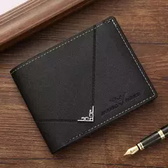 Cartera delgada con Clip para dinero para hombre, tarjetero para tarjetas de crédito, tarjetero informal de cuero para hombre, monederos cortos con múltiples tarjeteros, billetera plegable para hombre de negocios