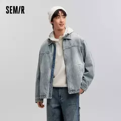 Chaqueta Semir para hombre, chaqueta vaquera Vintage, ropa, Top de primavera, chaqueta vaquera versátil a la moda, 2025 - Eleganzie