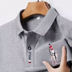 Camisa POLO de manga corta de moda informal bordada de verano para hombre Top cómodo
