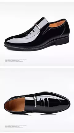 Zapatos de charol para hombre, zapatos de negocios, mocasines informales con punta estrecha, zapatos de lujo para fiesta y boda de talla grande - tienda en línea