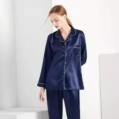Conjunto de Pijama de Satén para Mujer – Diseño Acogedor de 2 Piezas - comprar en línea