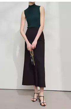 AMII falda minimalista sirena para mujer 2025 primavera nueva elegante Oficina señora sólido longitud media faldas elásticas delgadas 12521065 - buy online