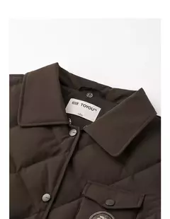 TOYOUTH-abrigo de plumas para mujer, abrigo largo medio grueso con cuello de piel nueva y botones de un solo pecho, invierno 2024 - Eleganzie