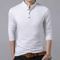 Camiseta polo de manga larga informal de negocios para hombre, camiseta transpirable cómoda de verano para ocasiones formales - buy online