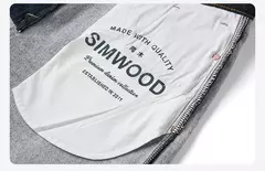 SIMWOOD 2025 Otoño Invierno nuevo ajuste Regular 15oz pantalones vaqueros indecolorables hombres cómodo proceso cepillado forro pantalones vaqueros pesados - Eleganzie