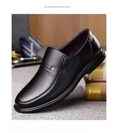 Zapatos de cuero genuino, mocasines para Hombre, zapatos de cuero informales de negocios, mocasines suaves clásicos, zapatos planos transpirables para Hombre - tienda en línea