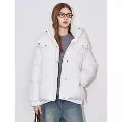 TOYOUTH-Chaqueta de plumón de pato blanco para mujer, chaqueta ligera con capucha y cuello levantado, novedad de invierno, 2024, 90% - comprar en línea