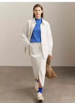 AMII-chaquetas vaqueras minimalistas para mujer, abrigos holgados de 2022 algodón, de estilo hong kong, a la moda, 100%
