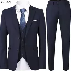 Traje de hombre Blazers para boda 3 piezas 2 conjuntos elegantes chaquetas de lujo de alta calidad chaleco pantalones 2024 abrigos formales traje clásico